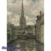 Tranh sơn dầu khu phố cổ